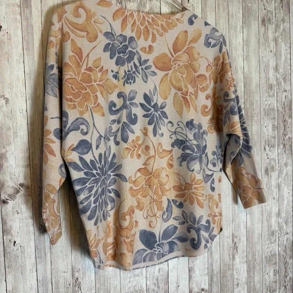 Sioni Rayon-Blend Knit Floral Sweater - Picture 7 of 7